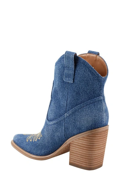 Marc Fisher Ltd Jalella Pointed Toe Western Boot In Medium Blue 420
