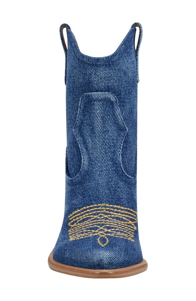Marc Fisher Ltd Jalella Pointed Toe Western Boot In Medium Blue 420