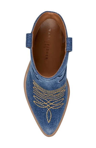 Marc Fisher Ltd Jalella Pointed Toe Western Boot In Medium Blue 420