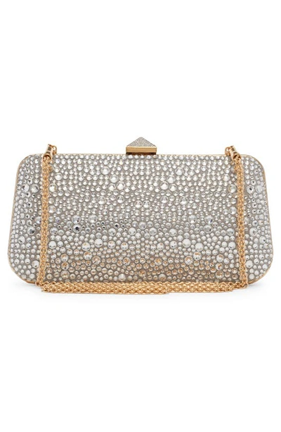 Shop Valentino Carry Secrets Crystal Embellished Minaudière In V3v Crystal/ Crystal