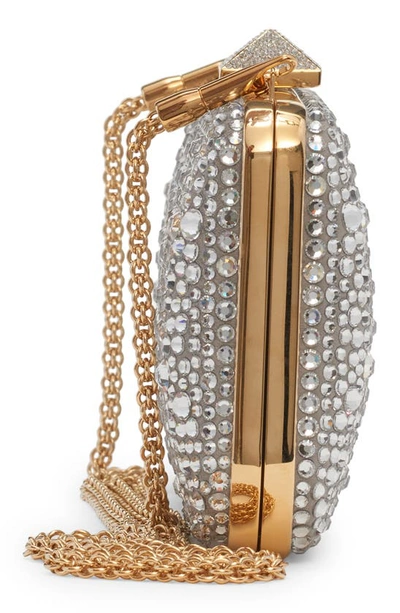 Shop Valentino Carry Secrets Crystal Embellished Minaudière In V3v Crystal/ Crystal