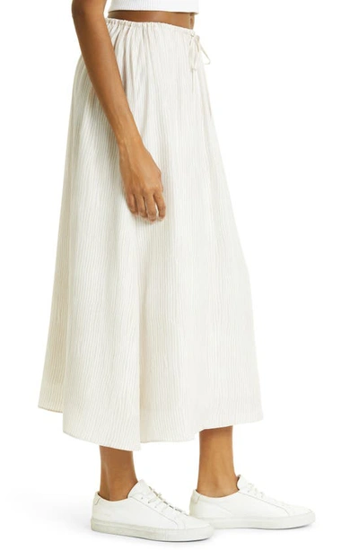 Atm Anthony Thomas Melillo Combo Silk Charmeuse Skirt In Beach Pebble In Beach Pebble Combo
