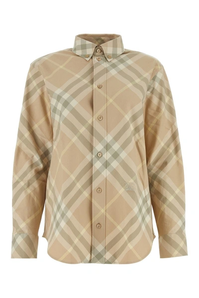Shop Burberry Shirts In Flaxipcheck