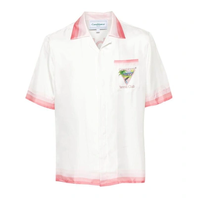 Shop Casablanca Shirts In White/pink