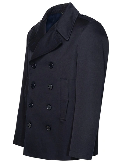 Dolce & Gabbana Blue Cotton Jacket In Navy