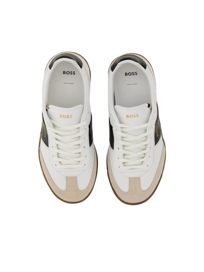 Shop Hugo Boss Boss "brandon" Sneaker In White