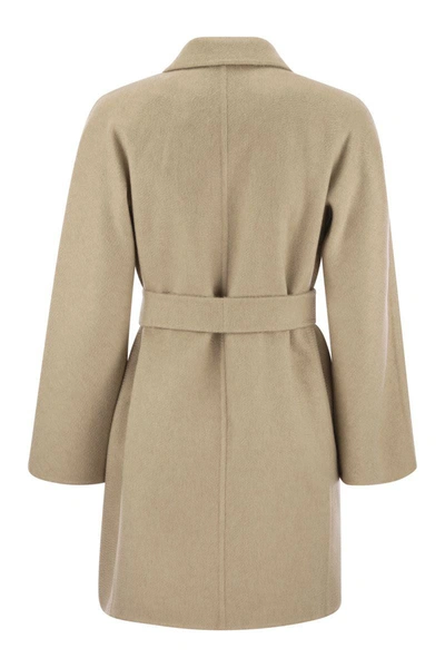 Shop Max Mara Harold - Short Cashmere Dressing Gown Coat In Beige