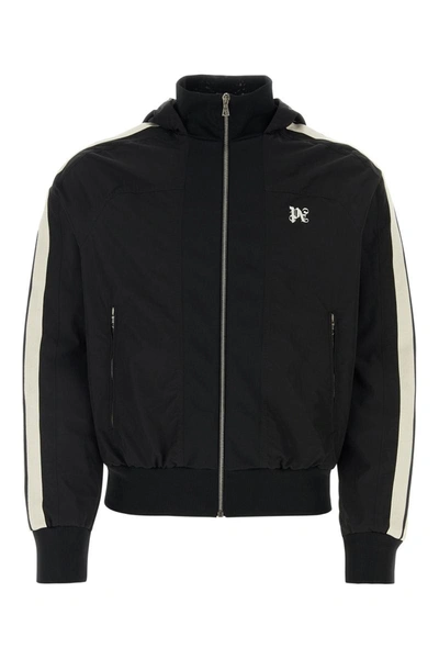 Shop Palm Angels Jackets In Blackoffwhite