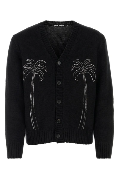 Shop Palm Angels Knitwear In Blacksilver