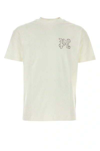 Shop Palm Angels T-shirt In Whitegunm