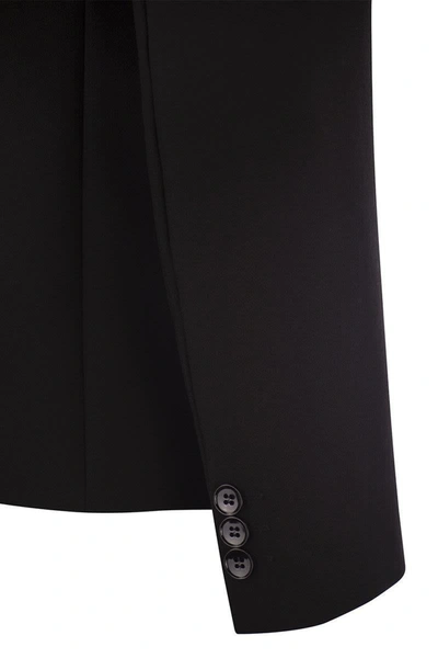 Shop Weekend Max Mara Uva - Stretch Viscose Canvas Blazer In Black