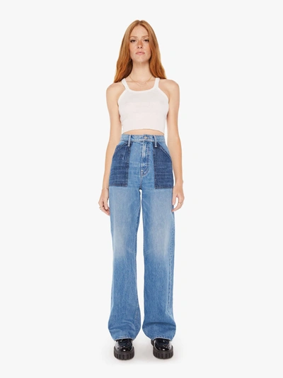 Shop Mother The Patch Maven Heel Love Triangle Jeans In Blue