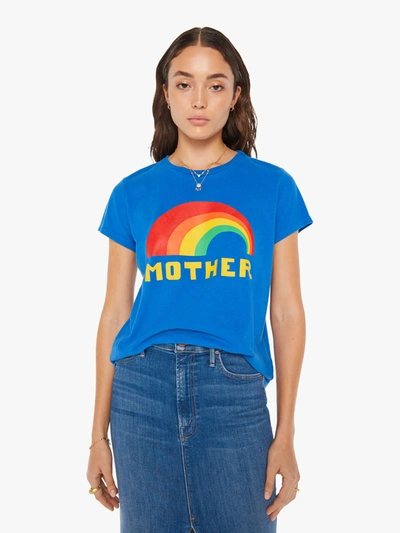 Shop Mother The Boxy Goodie Goodie Rainbow T-shirt In Blue - Size X-small