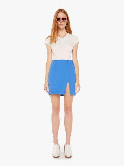 Shop Mother The Side Splitter Mini Skirt Princess In Blue