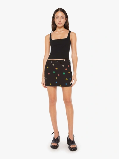 Shop Mother The Vagabond Mini Skirt Fresh As A Daisy In Black - Size 23
