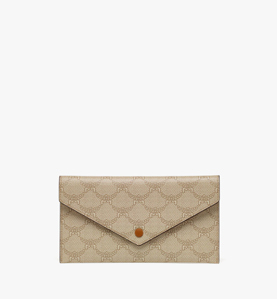 Shop Mcm Himmel Continental Pouch In Lauretos In Ss24 Oatmeal