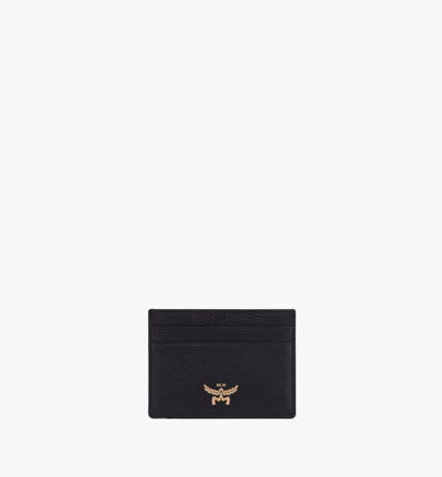 Shop Mcm Himmel Card Case In Embossed Leather In Black
