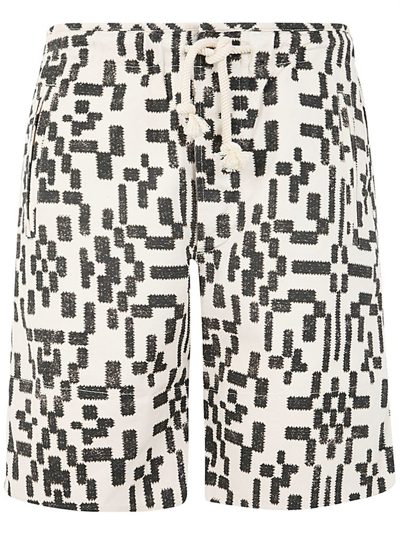 Shop Isabel Marant Elasticated Drawstring Waistband Shorts In Multi