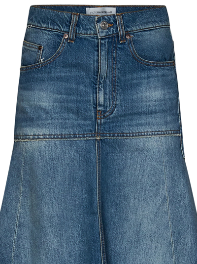 Shop Victoria Beckham Skirt In Blue