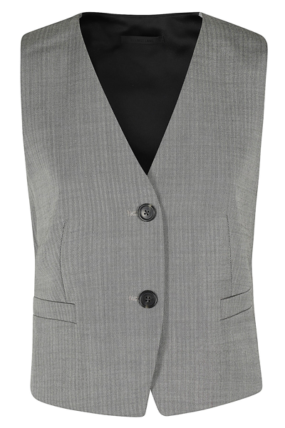 Shop Helmut Lang Tux Vest Str In Grey