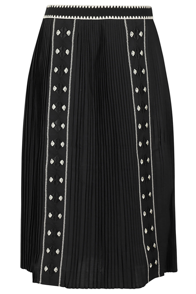 Shop Ulla Johnson Sabina Skirt In Noir Noi