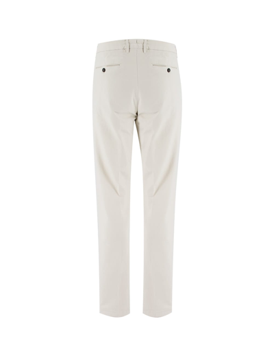 Shop Eleventy Trousers In Porcellana