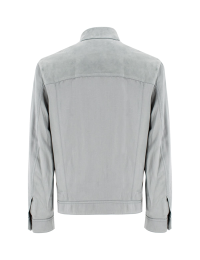 Brioni Jacket In Aqua