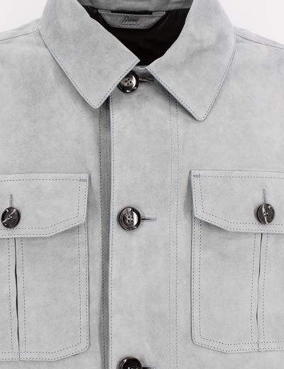 Brioni Jacket In Aqua