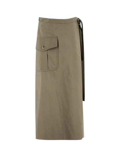 Shop Aspesi Skirt In Militare/military