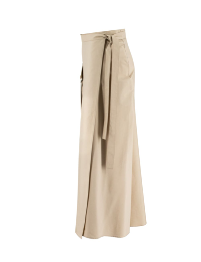 Shop Aspesi Skirt In Beige/beige