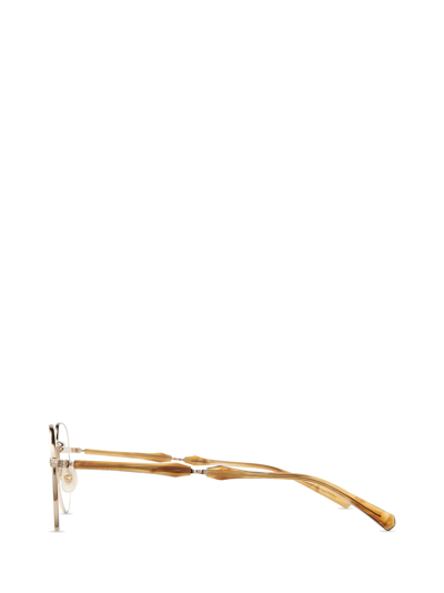 Shop Mr Leight Hachi Ii C 12k White Gold-marbled Rye Glasses