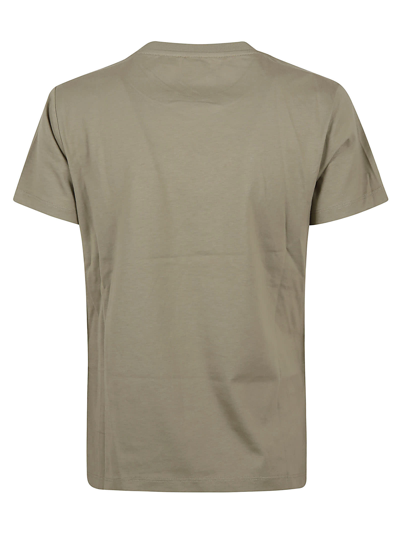 Shop Pinko Quentin T-shirt Jersey Logo Bi In Verde Vertiver