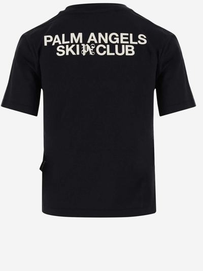 Shop Palm Angels Ski Club T-shirt In Black
