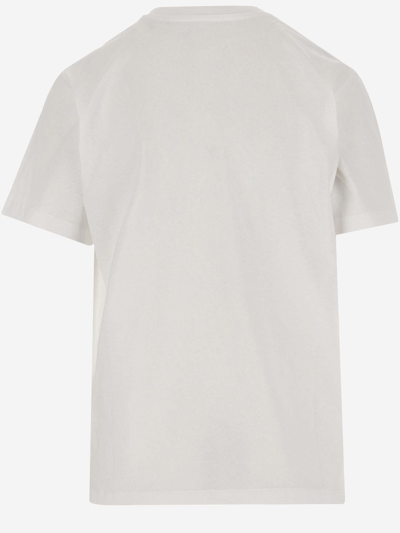 Shop Coperni Cotton T-shirt With Logo In Optic White