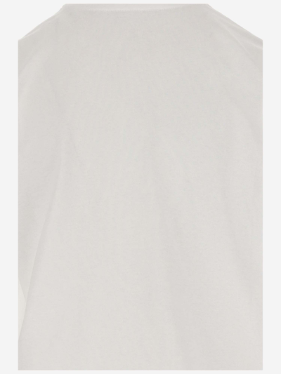 Shop Coperni Cotton T-shirt With Logo In Optic White