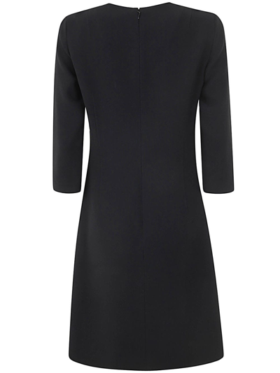 Shop N°21 Three Quarter Sleeve Mini Dress In Black