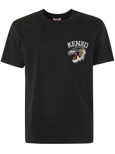 Shop Kenzo Tiger Varsity Slim T-shirt In J Noir