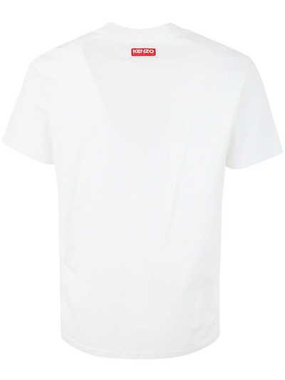 Shop Kenzo Tiger Varsity Slim T-shirt In Blanc Casse