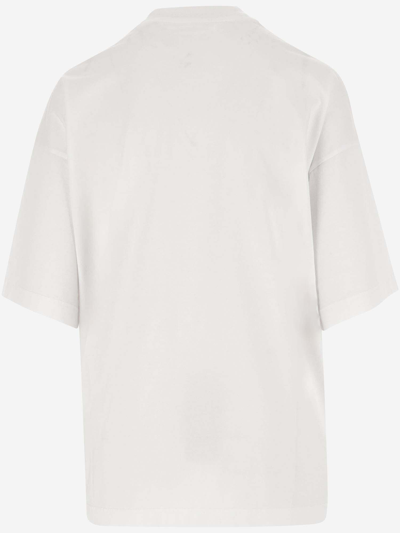 Shop Palm Angels Oversized T-shirt With Graphic Print In White