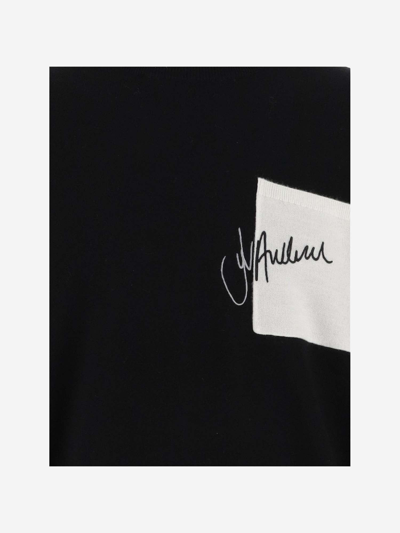 Shop Jw Anderson Wool Pullover With Logo In Black