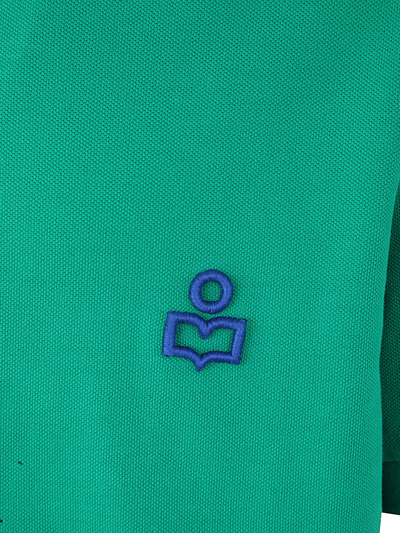 Shop Isabel Marant Afko Plastron Polo In Ed Emerald