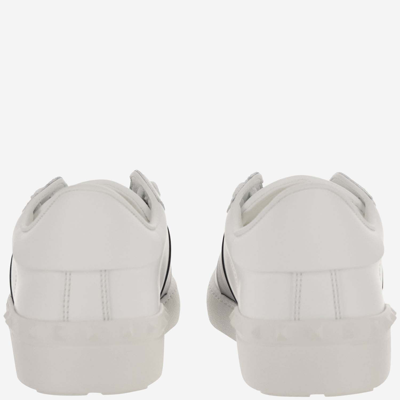 Shop Valentino Open Calfskin Sneaker In Bianco/marine/bianco