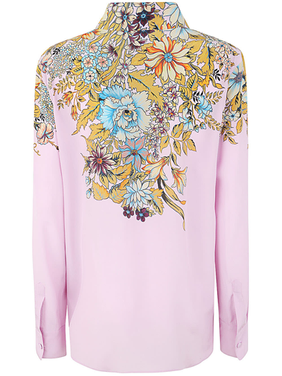 Shop Etro Crepe De Chine Shirt In Multi