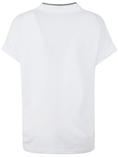 Shop Brunello Cucinelli V Neck T-shirt In White