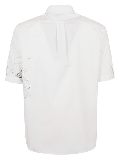 Shop Alexander Mcqueen Printed Short Sleeve In White Black