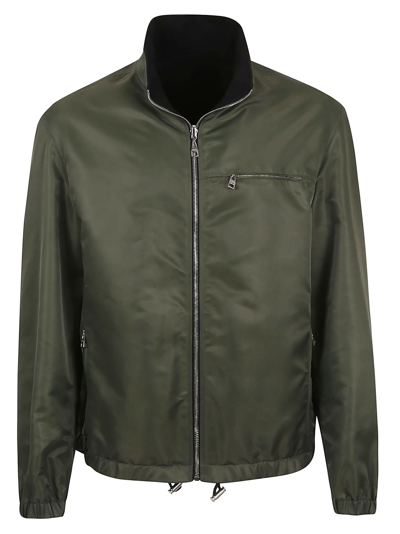 Alexander Mcqueen Graffiti Reversible Jacket In Green