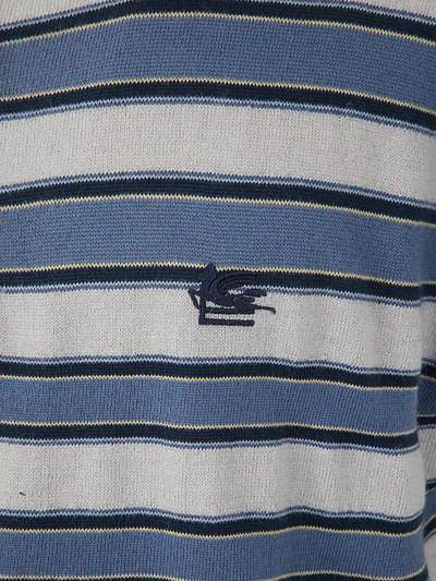 Shop Etro Knitted Serafin Placket Vest In Light Blue