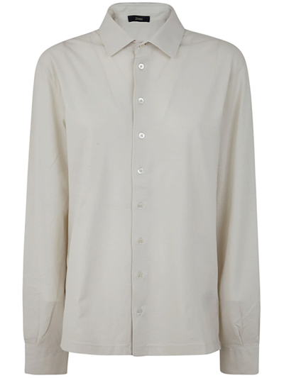 Shop Herno Crepe Shirt In Ice