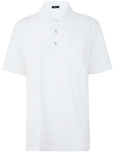 Shop Herno Crepe Polo In White