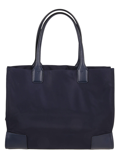 Shop Tory Burch Ella Small Tote In Tory Navy